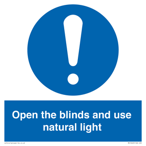 Open the blinds and use natural light